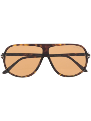 

Tortoiseshell-effect pilot-frame sunglasses, TOM FORD Eyewear Tortoiseshell-effect pilot-frame sunglasses