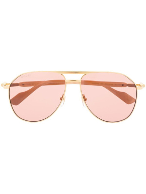 

Pilot-frame tinted sunglasses, Gucci Eyewear Pilot-frame tinted sunglasses