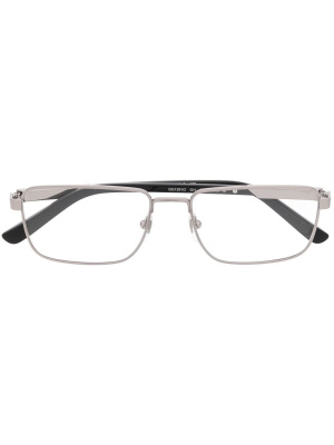 

Logo-engraved rectangle-frame glasses, Gucci Eyewear Logo-engraved rectangle-frame glasses