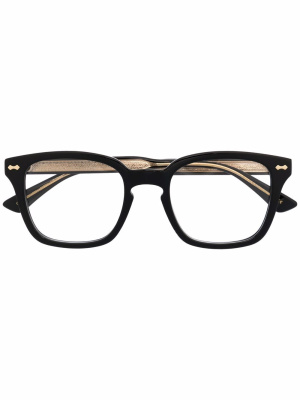 

Square-frame logo-embossed glasses, Gucci Eyewear Square-frame logo-embossed glasses