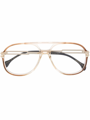 

Double-bridge pilot glasses, Gucci Eyewear Double-bridge pilot glasses