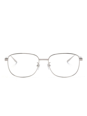 

Logo-debossed rectangle-frame glasses, Gucci Eyewear Logo-debossed rectangle-frame glasses