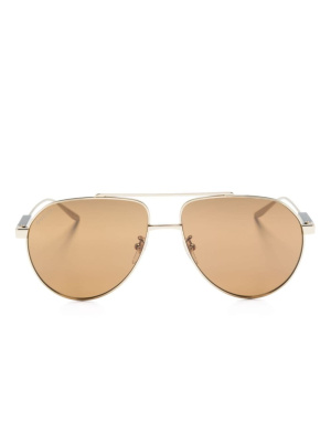 

Logo-debossed pilot-frame sunglasses, Gucci Eyewear Logo-debossed pilot-frame sunglasses