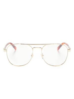 

Logo-plaque pilot-frame glasses, Gucci Eyewear Logo-plaque pilot-frame glasses