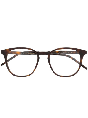 

Tortoiseshell-effect square glasses, Gucci Eyewear Tortoiseshell-effect square glasses