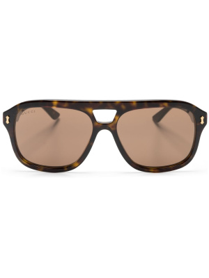 

Pilot-frame tinted-lenses sunglasses, Gucci Eyewear Pilot-frame tinted-lenses sunglasses