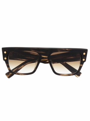 

Tortoiseshell-effect square-frame sunglasses, Balmain Eyewear Tortoiseshell-effect square-frame sunglasses