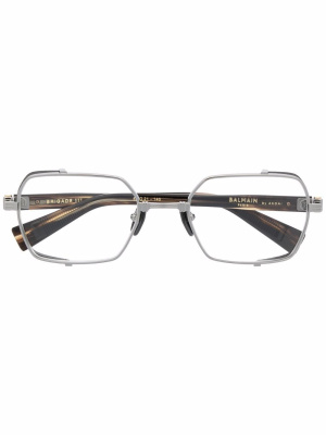 

Brigade metallic rectangular glasses, Balmain Eyewear Brigade metallic rectangular glasses