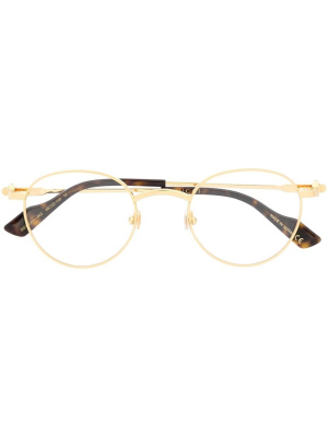 

Round frame clear glasses, Gucci Eyewear Round frame clear glasses