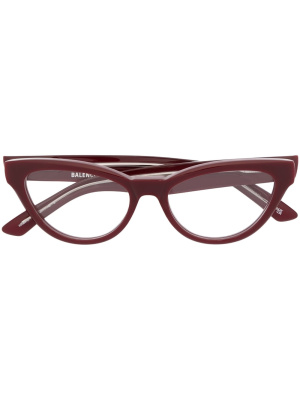 

Logo-print cat-eye glasses, Balenciaga Eyewear Logo-print cat-eye glasses