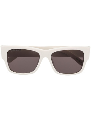 

Logo-engraved square-frame sunglasses, Balenciaga Eyewear Logo-engraved square-frame sunglasses