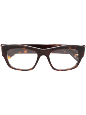 

Logo-print rectangle-frame glasses, Balenciaga Eyewear Logo-print rectangle-frame glasses