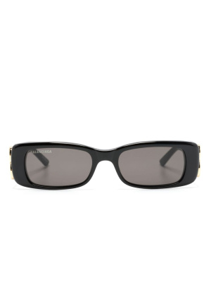 

Logo-plaque rectangle-frame sunglasses, Balenciaga Eyewear Logo-plaque rectangle-frame sunglasses