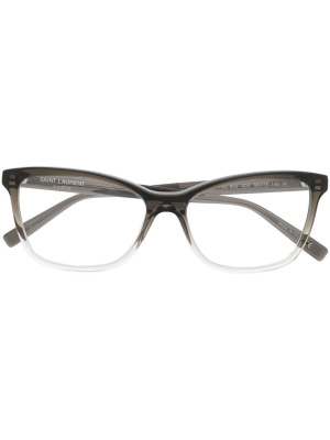 

Gradient-effect square-frame glasses, Saint Laurent Eyewear Gradient-effect square-frame glasses