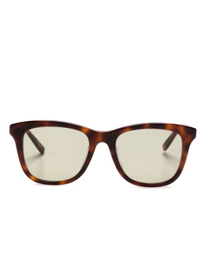 

Logo-print oversize-frame sunglasses, Saint Laurent Eyewear Logo-print oversize-frame sunglasses