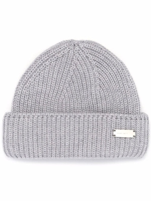 

Logo-plaque wool beanie, HELIOT EMIL Logo-plaque wool beanie
