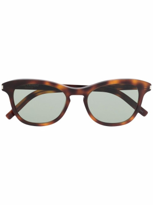 

Tortoiseshell-effect round-frame sunglasses, Saint Laurent Eyewear Tortoiseshell-effect round-frame sunglasses