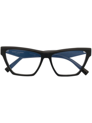

Logo cat-eye glasses, Saint Laurent Eyewear Logo cat-eye glasses
