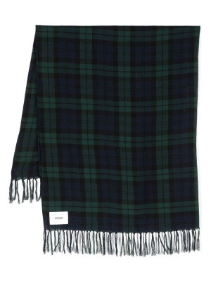 

Plaid-check fringed scarf, WTAPS Plaid-check fringed scarf