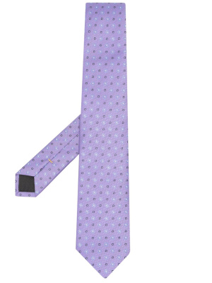 

Polka dot-embroidered silk tie, Canali Polka dot-embroidered silk tie