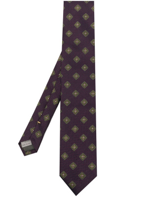 

Geometric-motif silk tie, Canali Geometric-motif silk tie