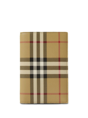 

Checked leather passport holder, Burberry Checked leather passport holder