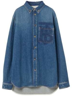 

Monogram motif denim shirt, Burberry Monogram motif denim shirt