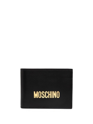 

Logo-plaque leather wallet, Moschino Logo-plaque leather wallet