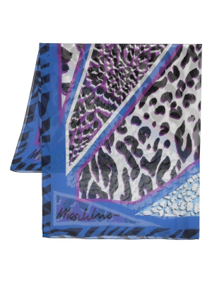 

Animal-print silk scarf, Moschino Animal-print silk scarf