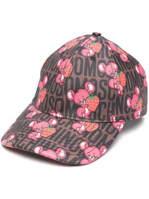 

Mouse-print logo cap, Moschino Mouse-print logo cap