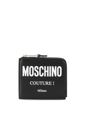 

Couture logo zipped wallet, Moschino Couture logo zipped wallet