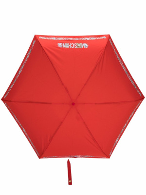 

Logo-print compact umbrella, Moschino Logo-print compact umbrella