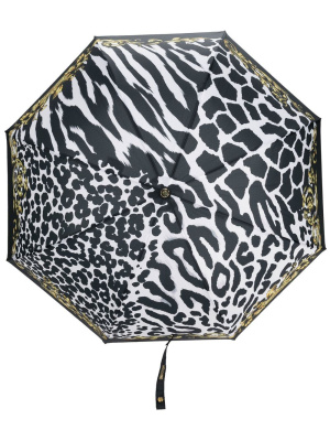 

Mix animal-print umbrella, Moschino Mix animal-print umbrella