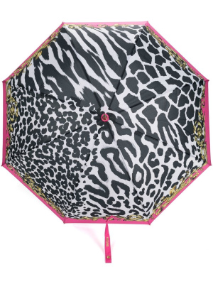 

Mix-print striped umbrella, Moschino Mix-print striped umbrella