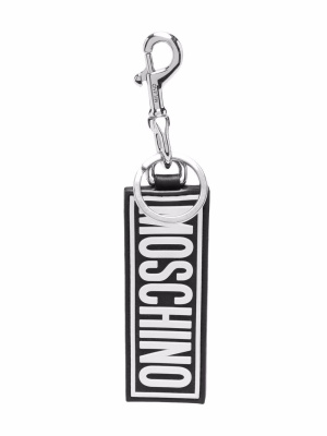 

Logo print tag keyring, Moschino Logo print tag keyring