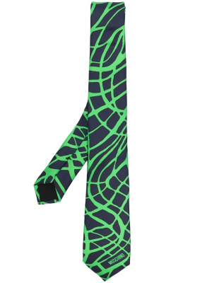 

Silk abstract-print tie, Moschino Silk abstract-print tie