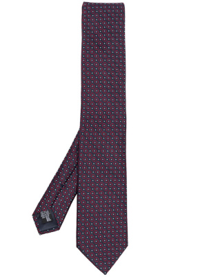 

Quatrefoil-pattern silk tie, Giorgio Armani Quatrefoil-pattern silk tie