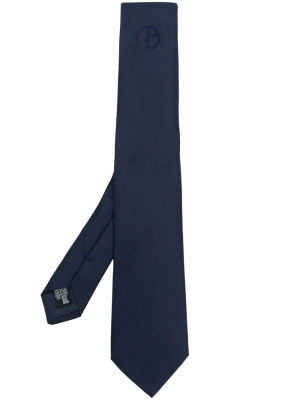 

Logo-embossed silk tie, Giorgio Armani Logo-embossed silk tie