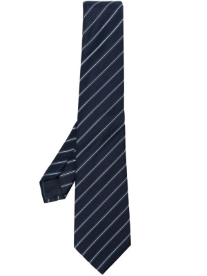 

Diagonal-stripe silk-blend tie, Giorgio Armani Diagonal-stripe silk-blend tie