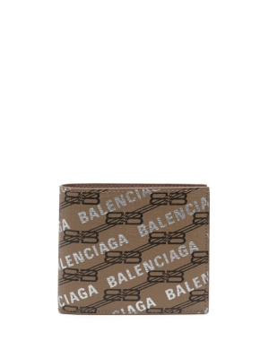 

BB monogram-print folded wallet, Balenciaga BB monogram-print folded wallet