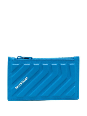 

Debossed-logo leather cardholder, Balenciaga Debossed-logo leather cardholder