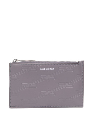 

Logo-debossed leather cardholder, Balenciaga Logo-debossed leather cardholder