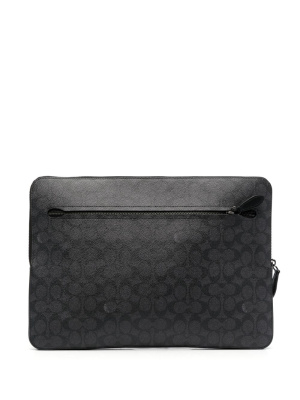 

Logo-pattern leather laptop bag, Coach Logo-pattern leather laptop bag