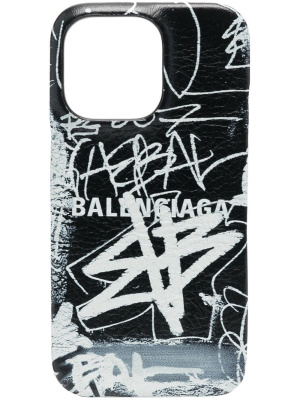 

Logo print iPhone 13 Pro phone case, Balenciaga Logo print iPhone 13 Pro phone case