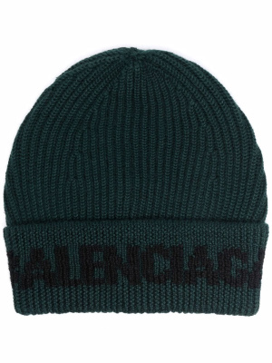 

Intarsia-logo beanie, Balenciaga Intarsia-logo beanie