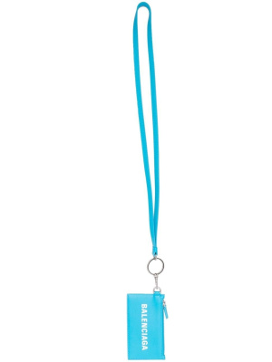 

Logo-print keyring cardholder, Balenciaga Logo-print keyring cardholder