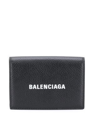 

Logo-print tri-fold wallet, Balenciaga Logo-print tri-fold wallet
