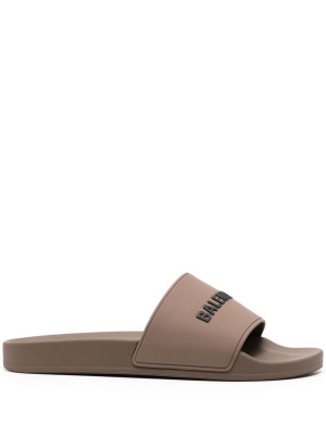 

Logo-appliqué slides, Balenciaga Logo-appliqué slides