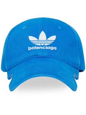 

X adidas logo-embroidered cut-out cap, Balenciaga X adidas logo-embroidered cut-out cap