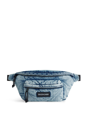 

Explorer denim belt bag, Balenciaga Explorer denim belt bag
